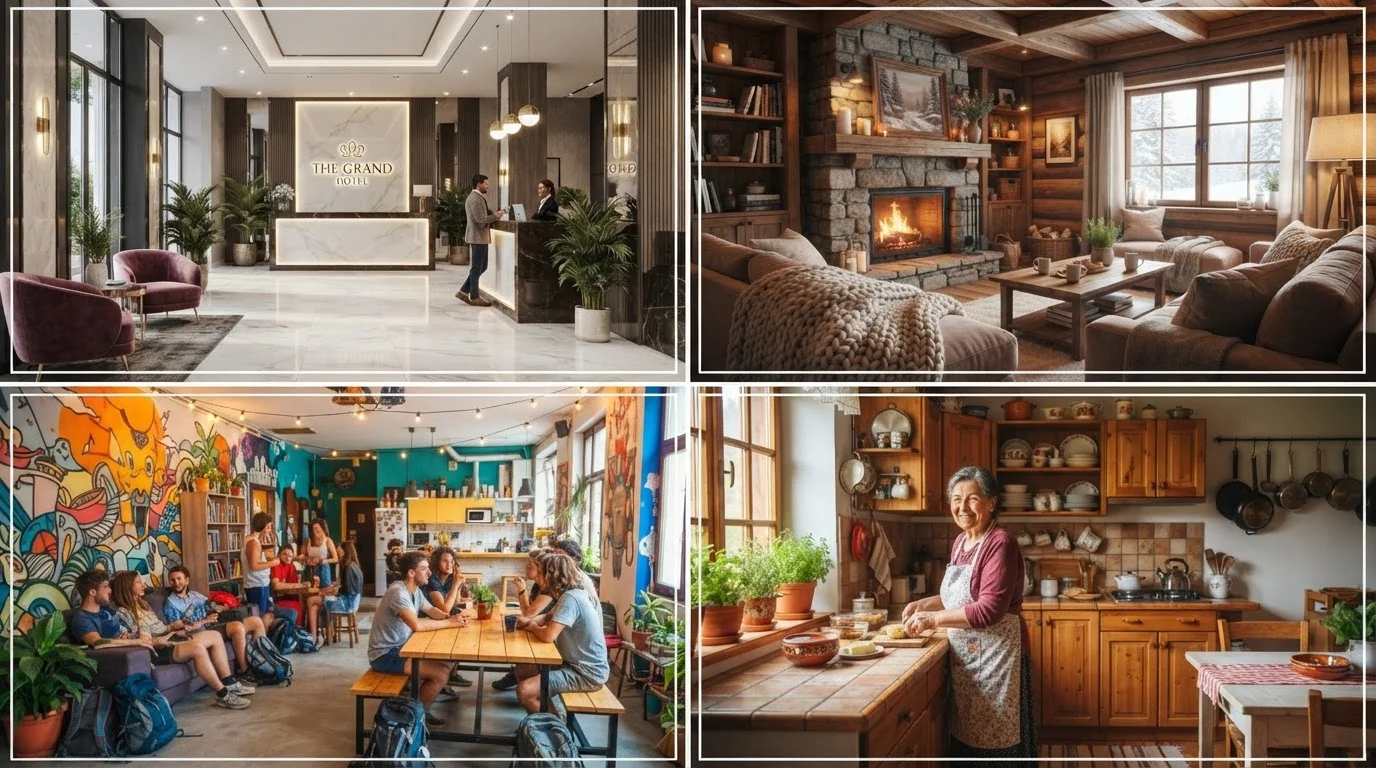 Accommodation Trade-Offs: Hotels, Vacation Rentals, Hostels, and Home Stays