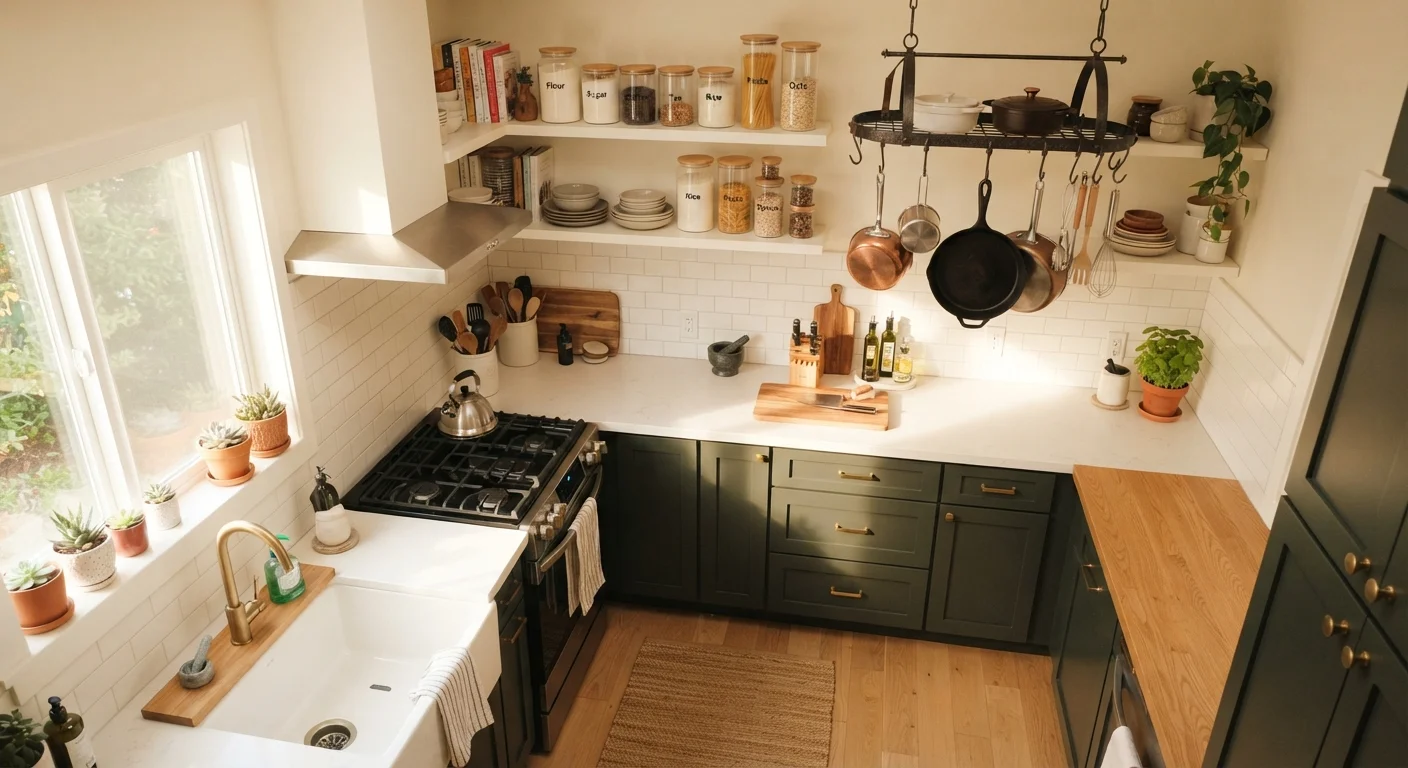 Organizing a Small Kitchen Without a Pantry