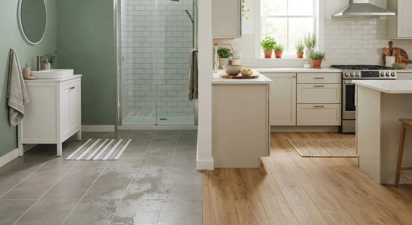 Tile vs. Luxury Vinyl Plank: Choosing the Right Flooring for Wet Areas